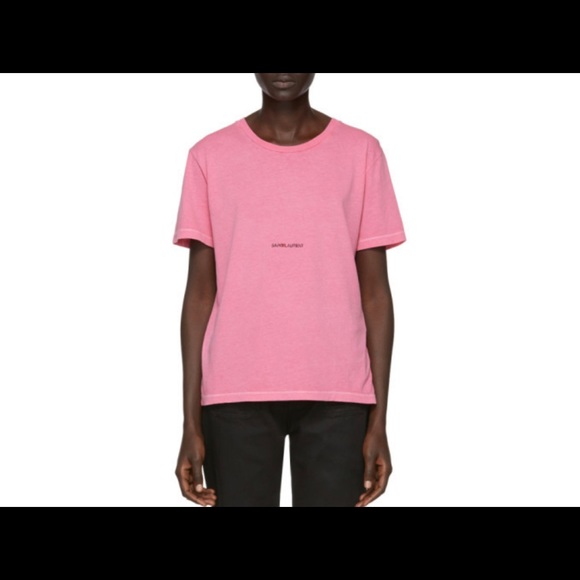 Saint Laurent womens tee shirt size xs in pink - Picture 1 of 8